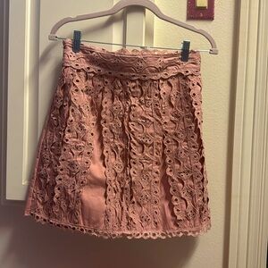 Dusty pink mini skirt